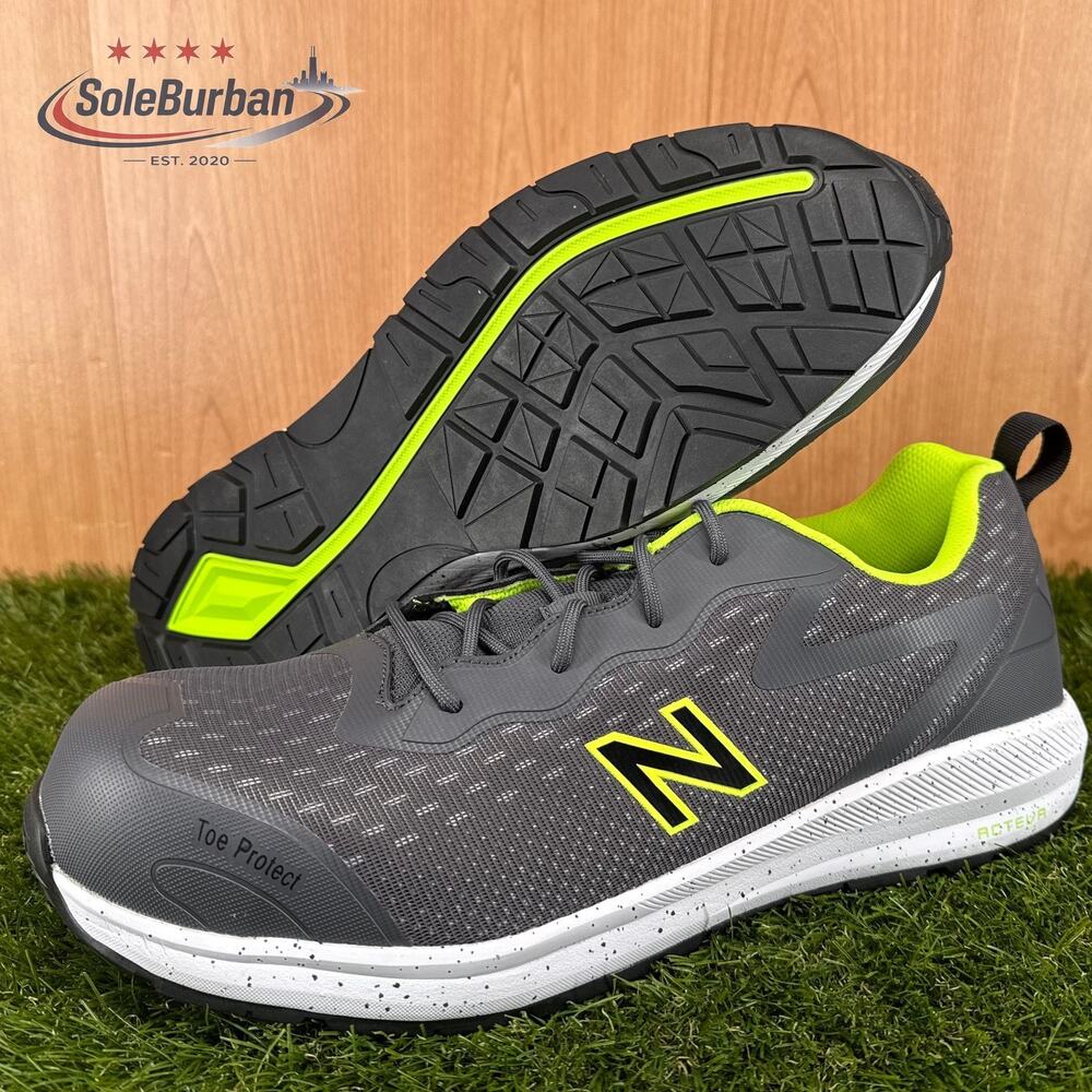 New Balance Logic Composite Toe Work Shoe Grey Lime MIDLOGIEHPRGRYLME Mens Sz 14